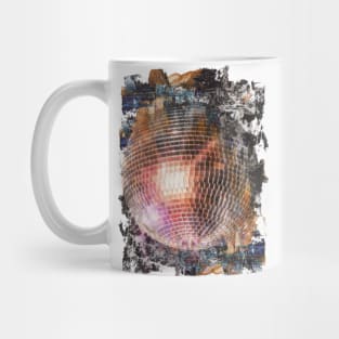 Disco ball art collage Mug